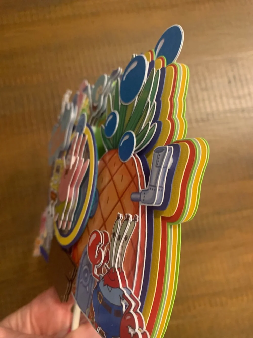 SpongeBob Squarepants Birthday Cake Topper handmade shaker